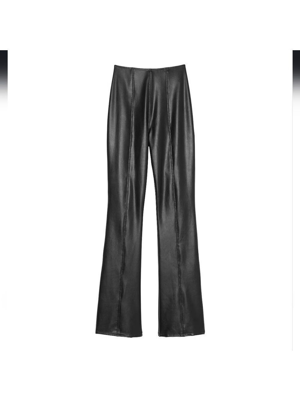 1228 NWT Victoria's Secret Faux Leather Pants Black Sz Large